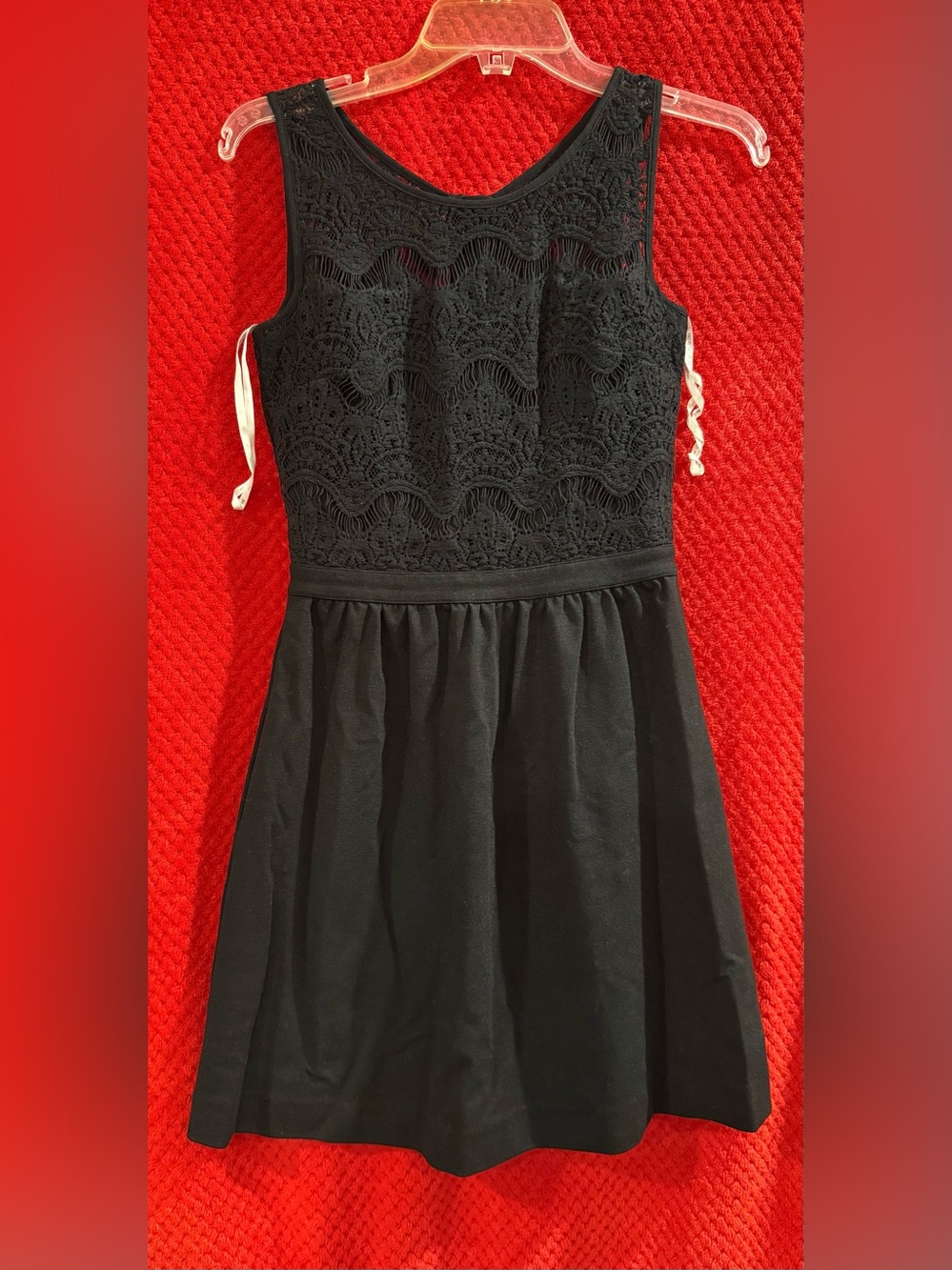 Lilly Pulitzer Black Lace-Top Midi Dress